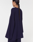 Beale Drape Top - Midnight Blue