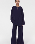 Beale Drape Top - Midnight Blue