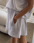 Flared Basketball Shorts - Icy Grey