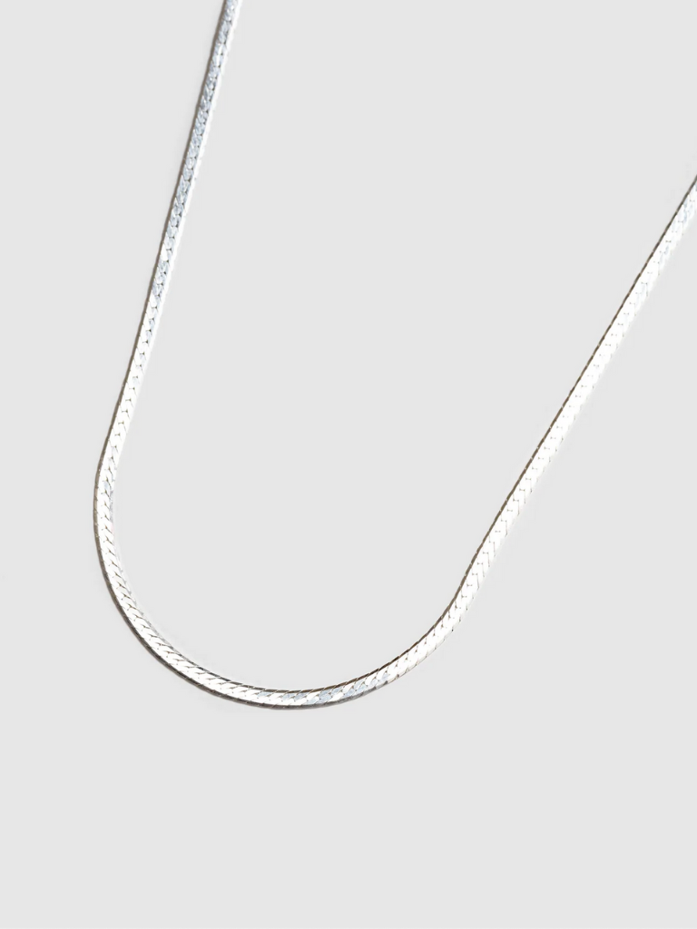 Thin Herringbone Chain Sterling Silver – Phosphene Studio