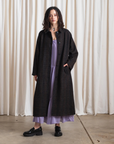 New Wool Plaid Trench - Brown/Grey Dark Plaid