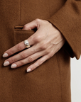 Cigar Band Ring - Silver