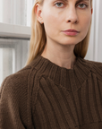 Rib Neck Pullover - Bark
