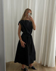 Raven Pinafore Dress - Black