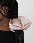 Rose Pink Silk scrunchie