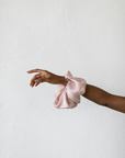 Rose Pink Silk scrunchie