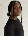 Black Organza scrunchie