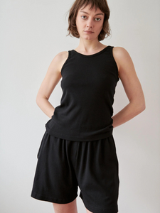 Scoop Back Tank - Black