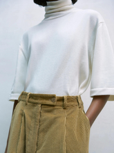 Load image into Gallery viewer, Cotton &amp; Cashmere Turtleneck Sweater - Natural