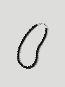 Frances Necklace - Black Onyx & Silver