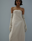 Canvas Pleat Cocoon Dress - Shell