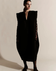 Sculpt Dress - Black Silk