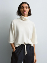 Load image into Gallery viewer, Cotton &amp; Cashmere Turtleneck Sweater - Natural