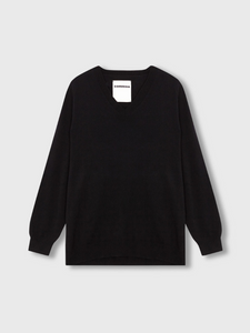 Cashmere V-neck Sweater - Black