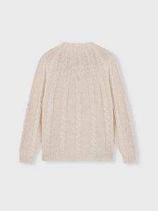 Cotton Cable Sweater - Natural