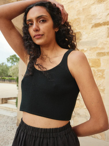 Daniela Tank - Black Cotton