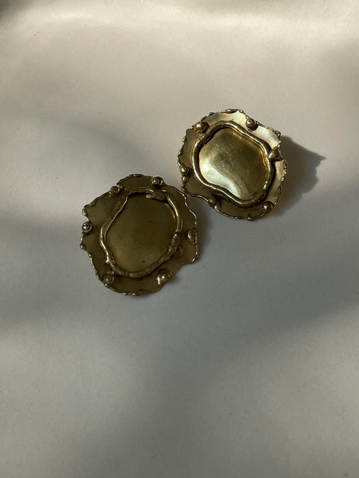 Vintage Molten Gold Studs
