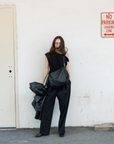 Pleated Relaxed Pants - Anthracite