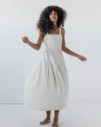 Amar Dress - Laundered Salt Linen