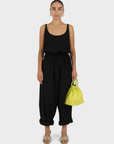 Balloon Pant - Black Parchment Poplin