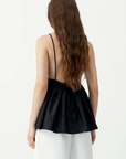 Cotton Embroidered Top - Black