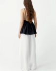 Cotton Embroidered Top - Black