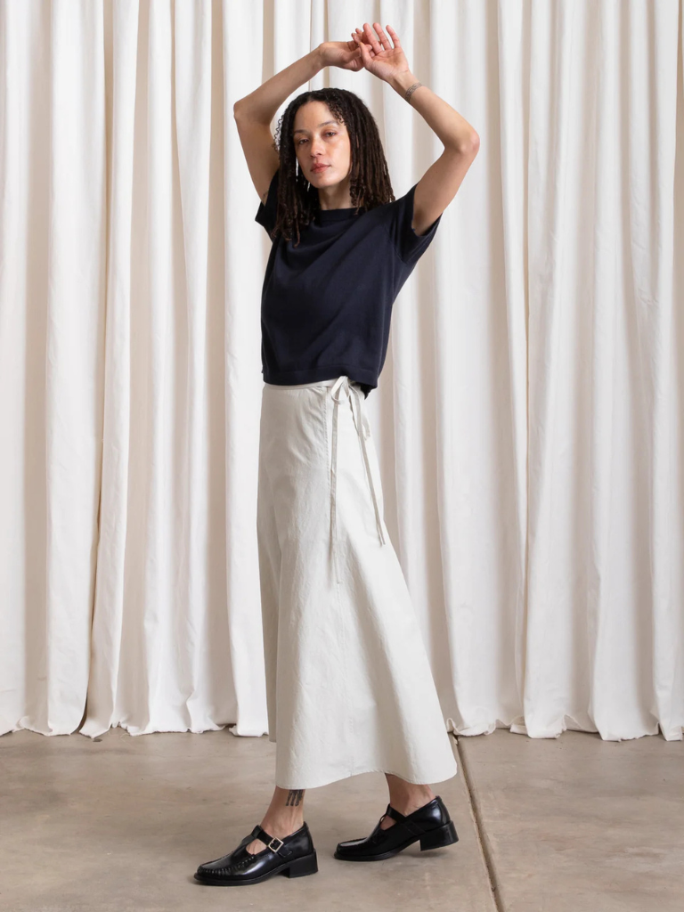 Thick Knit T-Shirt - Deep Navy