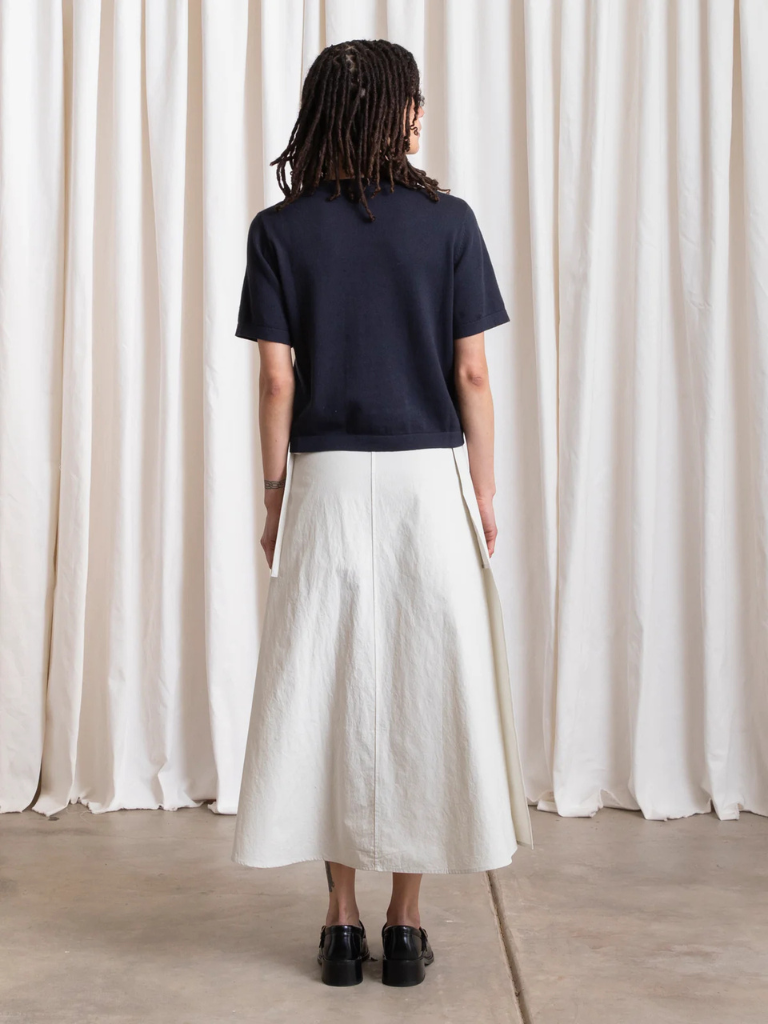 Thick Knit T-Shirt - Deep Navy