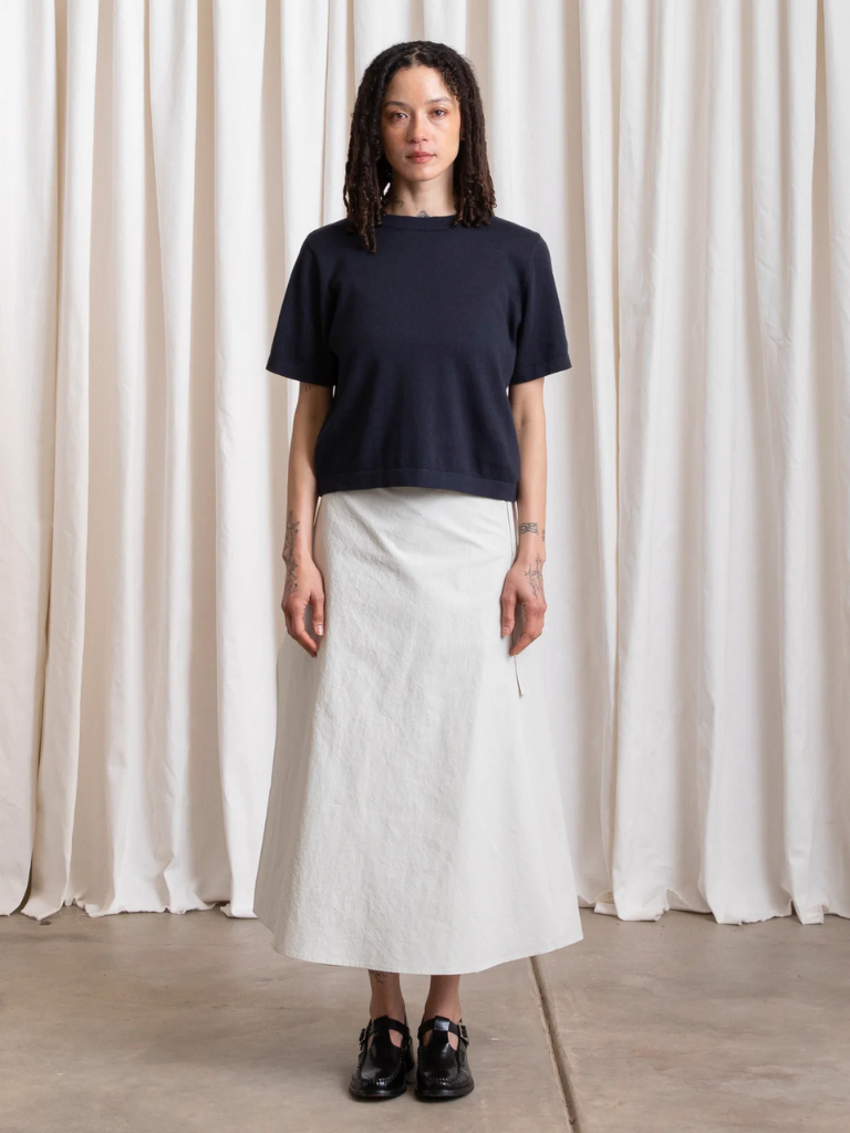 Thick Knit T-Shirt - Deep Navy