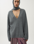 Phlox Kitted Sweater - Light Grey Melange