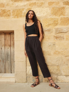 Daniela Tank - Black Cotton