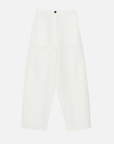 Cotton & Linen Curved Pants - White