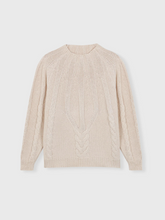 Load image into Gallery viewer, Cotton Cable Sweater - Natural