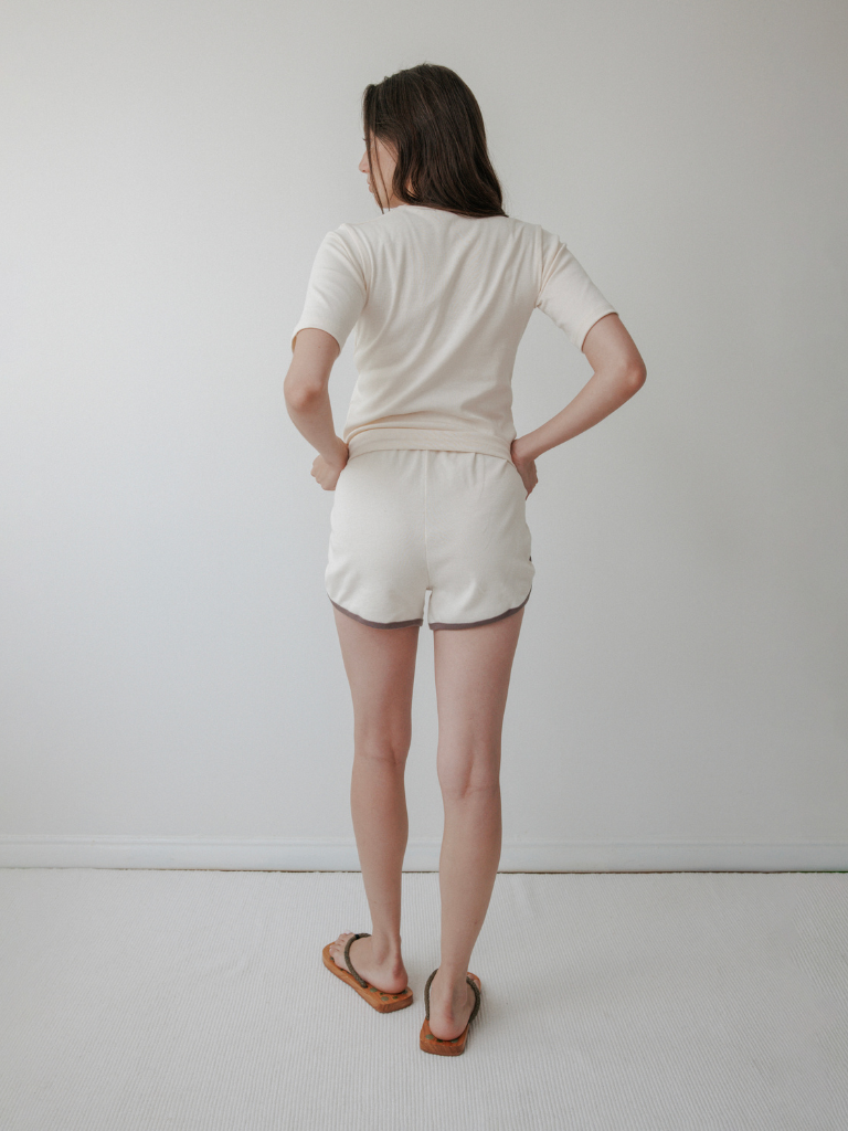 Rib Tee - Natural