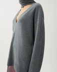 Phlox Kitted Sweater - Light Grey Melange