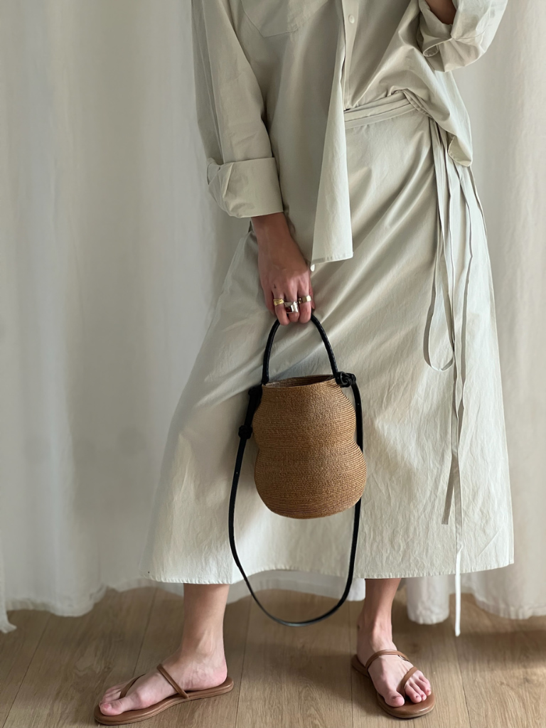 Wrap Midi Skirt - Ecru