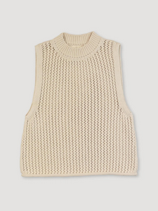 Cream Wave Vest