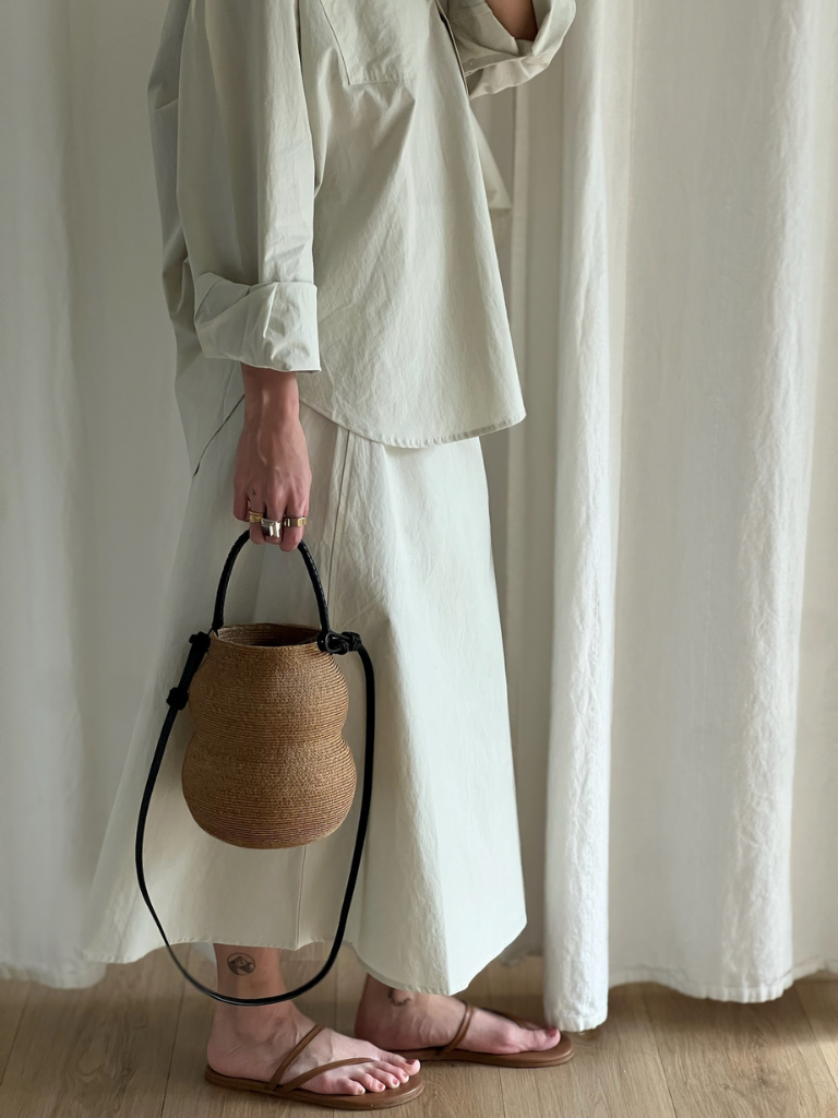 Wrap Midi Skirt - Ecru