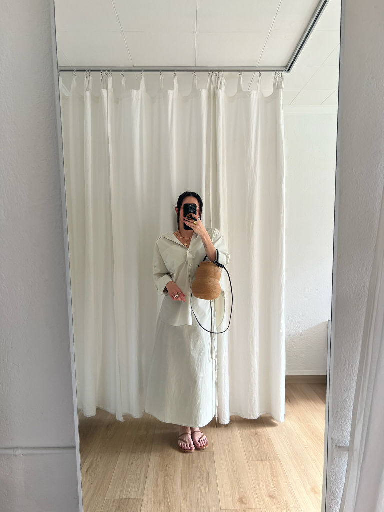 Wrap Midi Skirt - Ecru