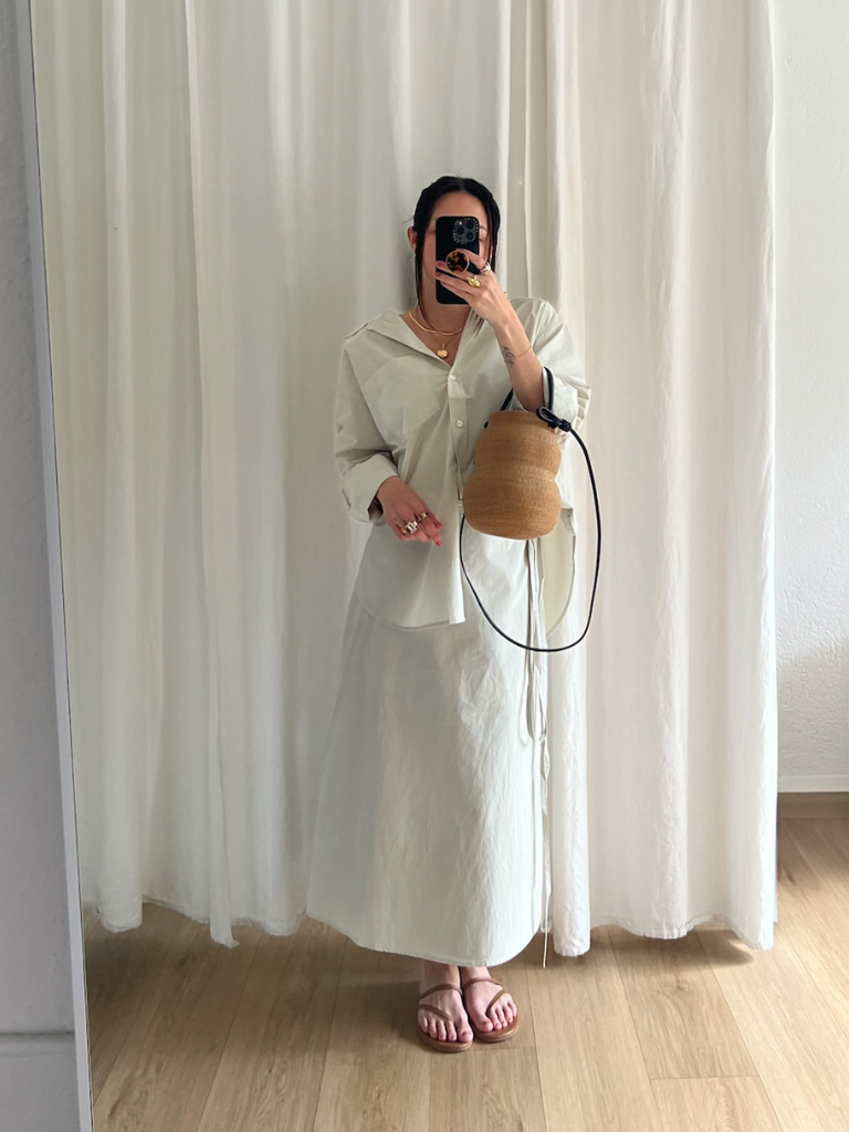 Wrap Midi Skirt - Ecru