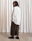 Button Down Oversized Shirt - Ecru