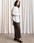 Button Down Oversized Shirt - Ecru