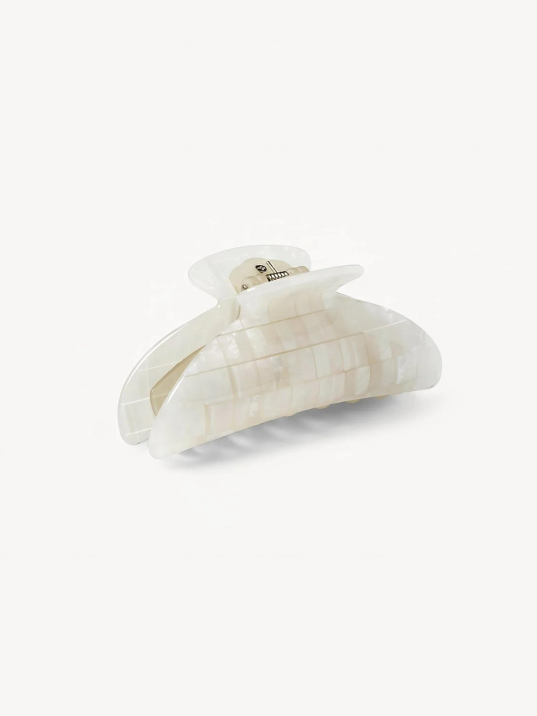 Midi Heirloom Claw - Opalite Shell Checker