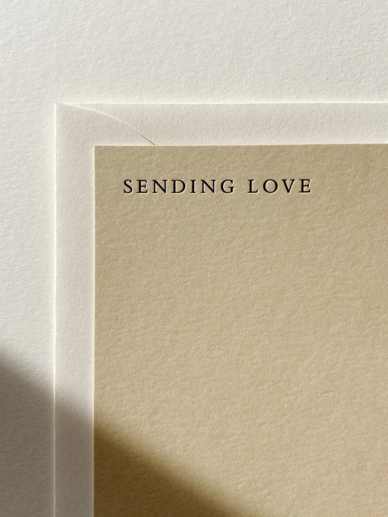 Sending Love Notecard - Sand
