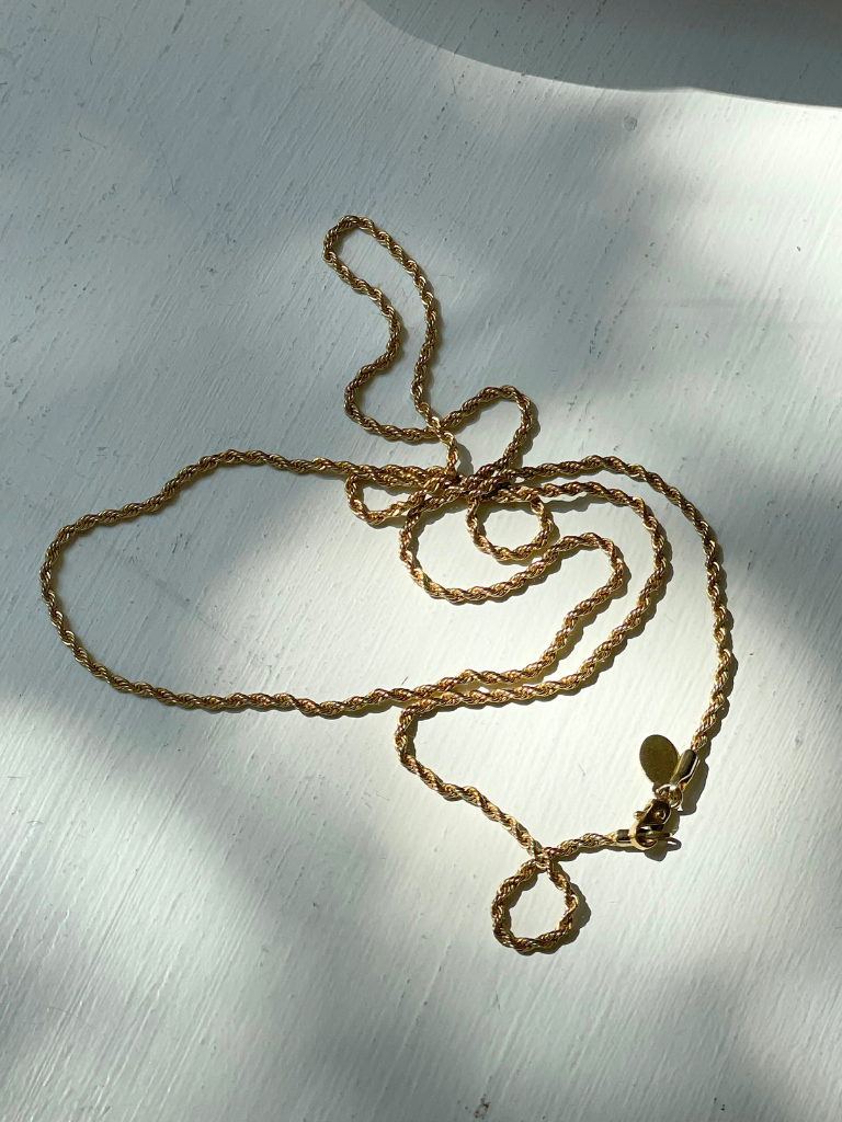 Vintage Gold Rope Chain 