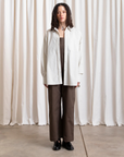 Button Down Oversized Shirt - Ecru