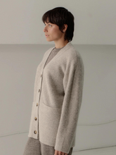 Load image into Gallery viewer, Alpaca Harvest Cardigan - Sea Salt