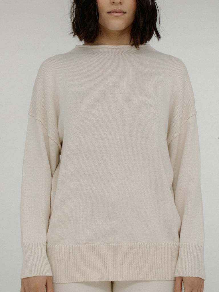 Denley Pullover - Ivory Cotton