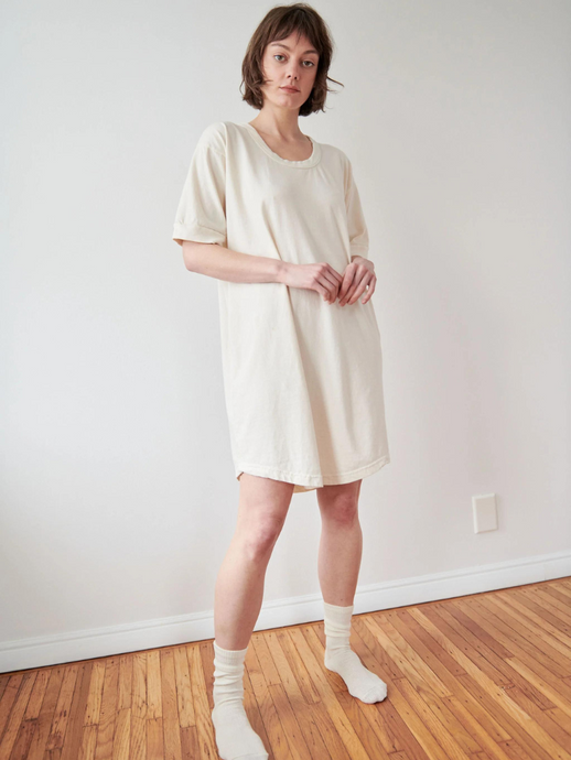 Scoop Tee Dress - Natural