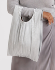 Pleated Baggu - Chrome Metallic